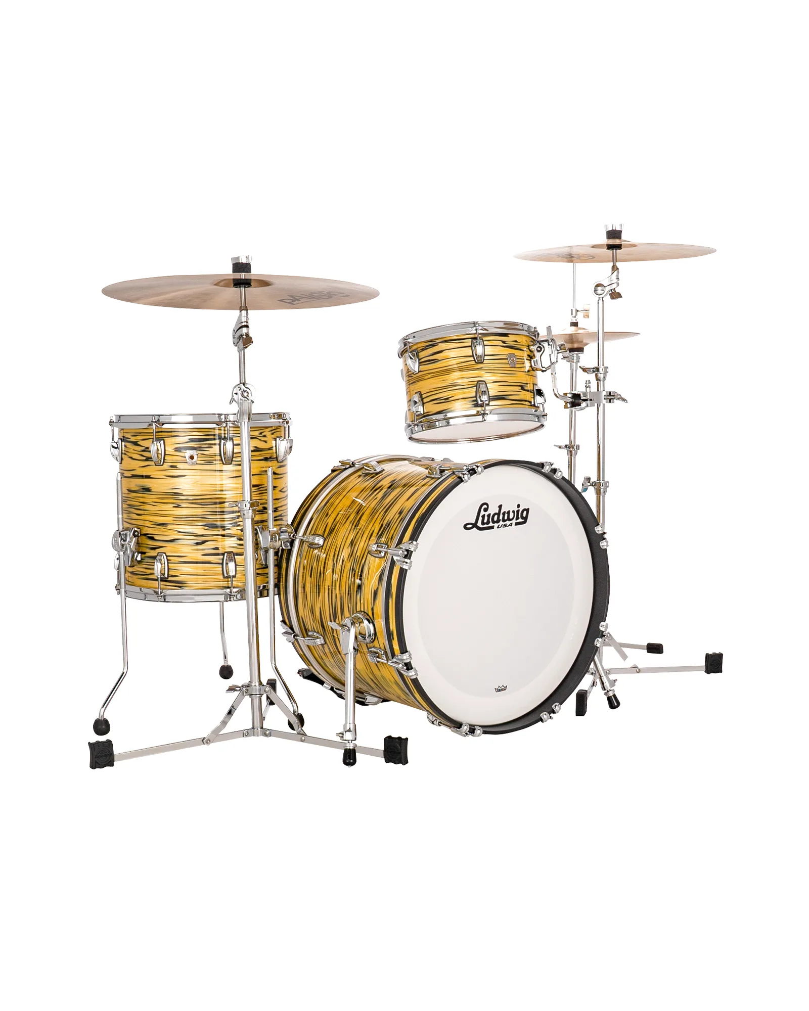 L7340AXA2_Ludwig_Classic Oak_Lemon Oyster_Downbeat_A without snare Ludwig Classic Oak L7340AXA2