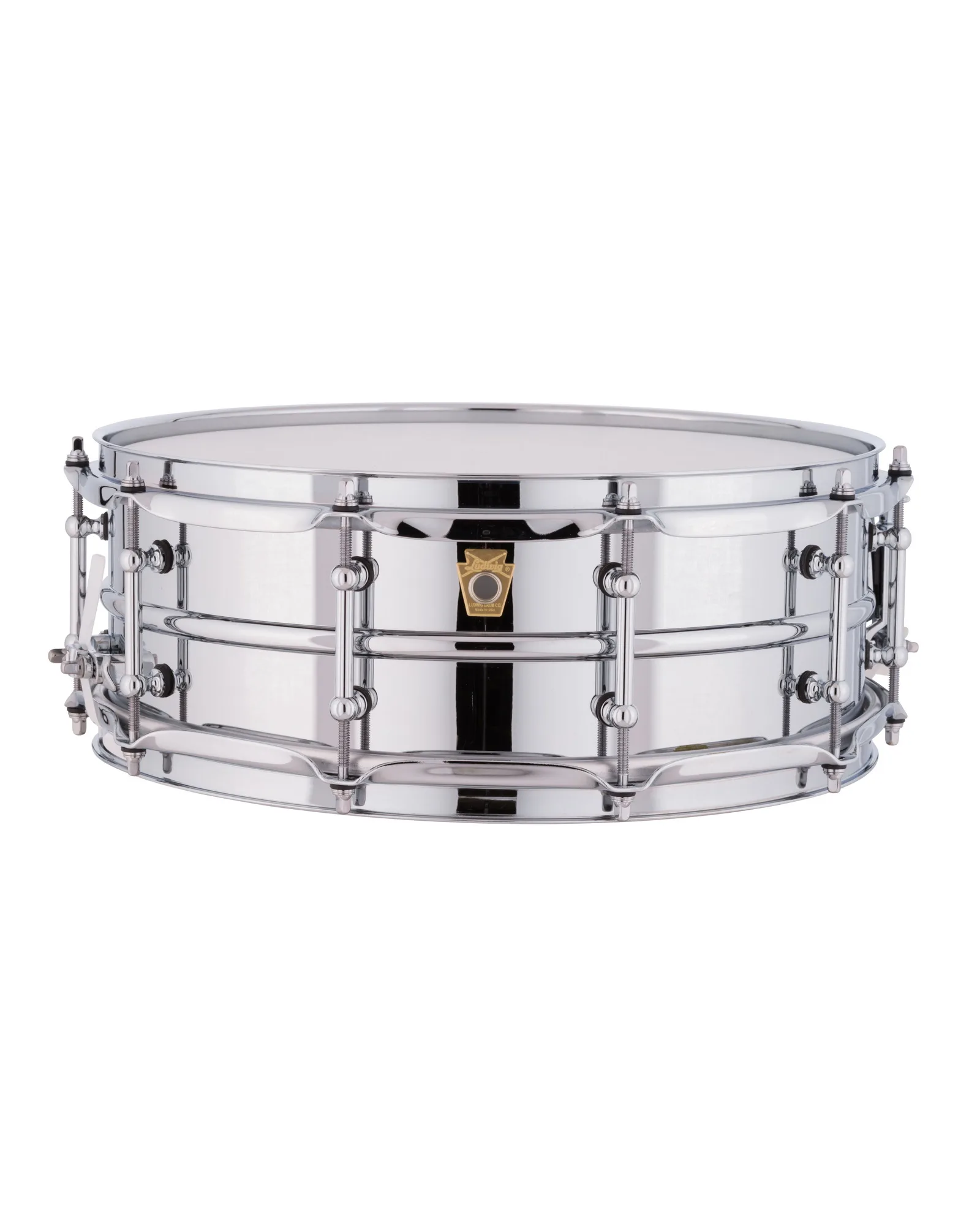 Supraphonic Chrome Plated Aluminum Snare. 5x14" Smooth Shell,Tube Lugs Ludwig Snare Drum LM400T