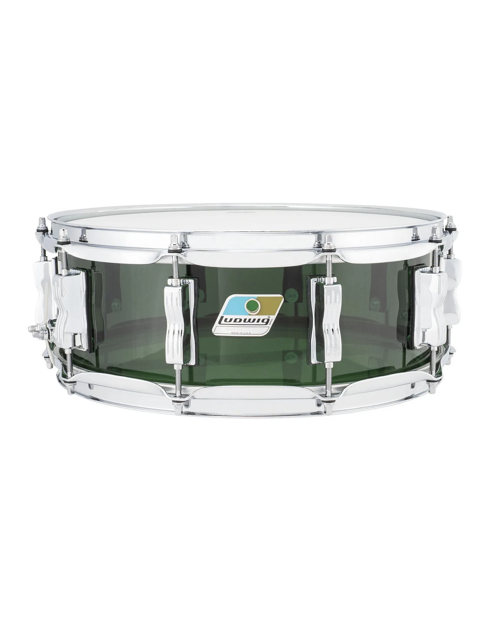 LS901VXX49_Ludwig_Vistalite_5x14 Snare Drum_Green_A.psd Ludwig Snare Drum LS901VXX49 Vistalite