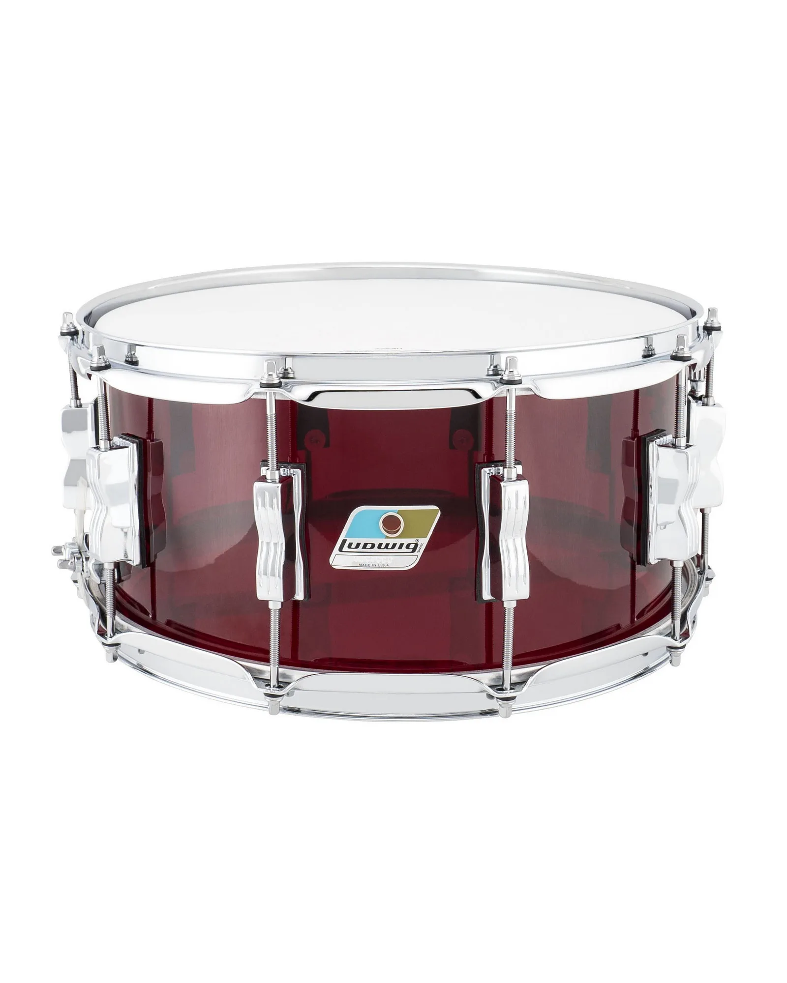LS903VXX48_Ludwig_Vistalite_Red_6.5x14 Snare drum_A.psd Ludwig Snare Drum LS903VXX48 Vistalite