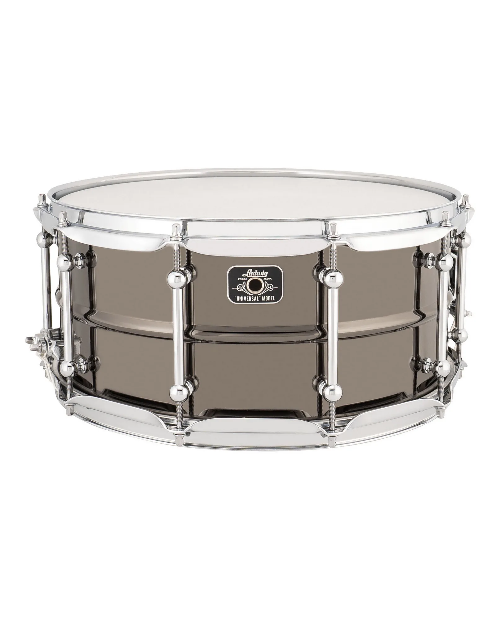 LU6514C_Ludwig_Universal_6.5x14 Snare Drum_Brass With Chrome_A.psd Ludwig Snare Drum LU6514C Universal