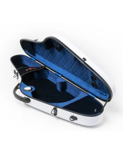 Violin Hard Case Plastic-Aileen Patent Air Series 4/4 White Hard Case CSV-F18