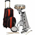 Ludwig Musser Combo Kit Snare Drum and Bells with Rolling Bag (Plain Bars) LM2483RBRP