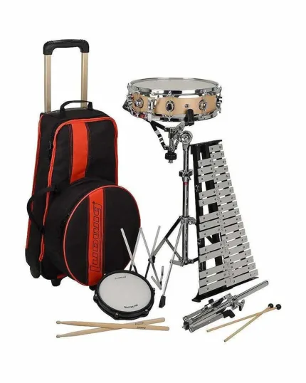 Ludwig Musser Combo Kit Snare Drum and Bells with Rolling Bag (Plain Bars) LM2483RBRP