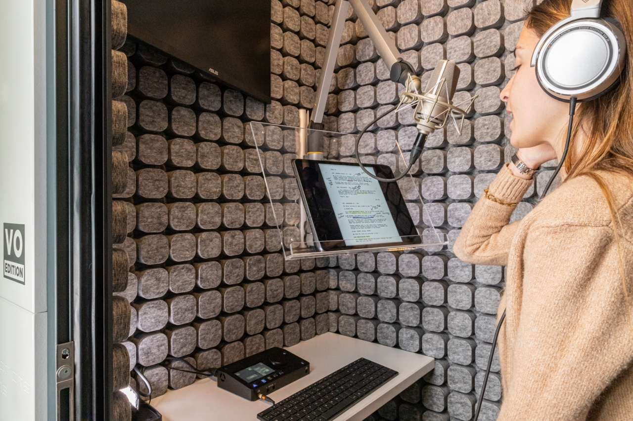 A voice-over session